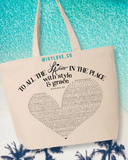TO ALL THE LADIES Large Beach canvas tote