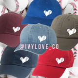 Softball/ Baseball Heart Custom ivyLove Hat