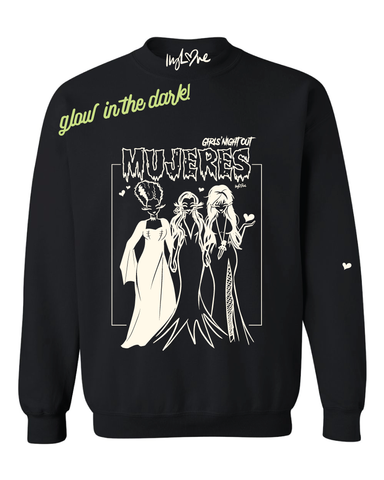 Mujeres GLOW IN THE DARK Girls Night Out SWEATSHIRT