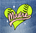 ivyLove iron -on BASEBALL / SOFTBALL MADRE Patch