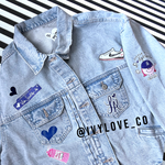 XL BLUE JEAN BABY BY IVYLOVE Dodgers denim jacket