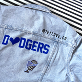 XL BLUE JEAN BABY BY IVYLOVE Dodgers denim jacket