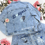 BLUE JEAN BABY BY IVYLOVE Dodgers blue glitter L