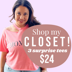 Shop my closet! 3 surprise tees