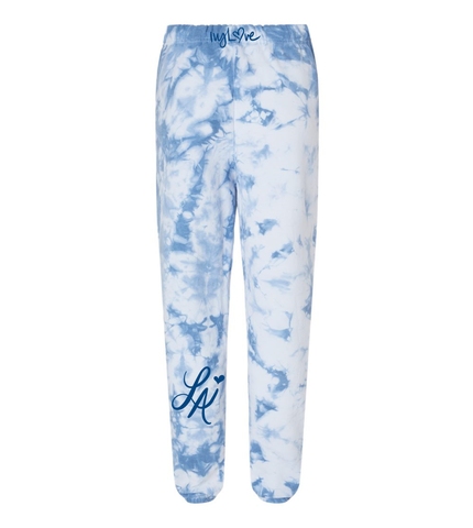 LA Blue Tie Dye Joggers