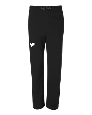 IVYLOVE SIGNATURE CLASSIC FLEECE OPEN LEG SWEATS